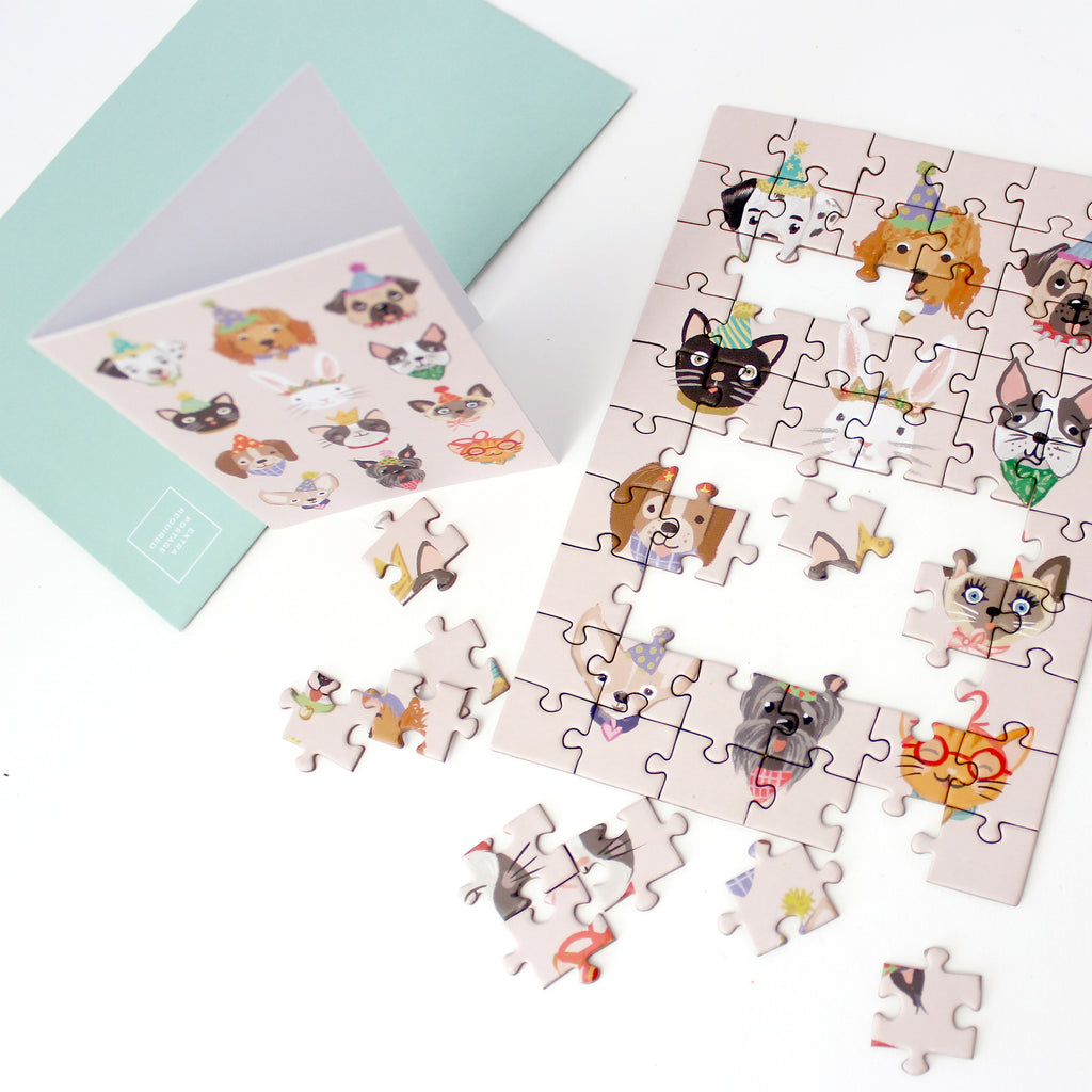Puzzle Card - Party Animals