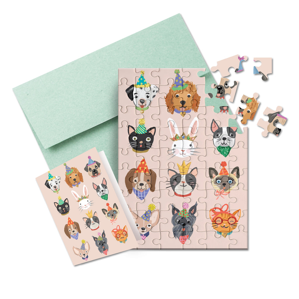 Puzzle Card - Party Animals