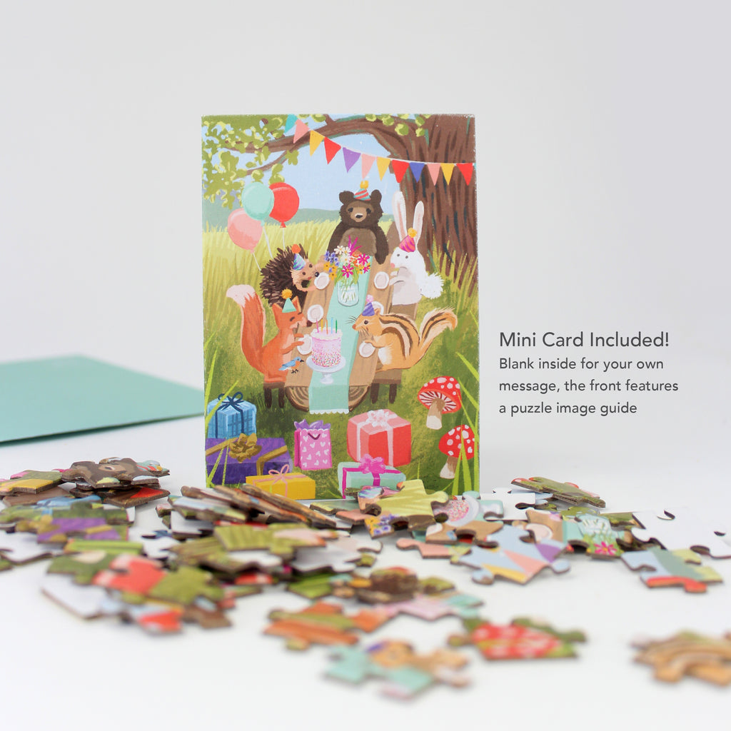 Puzzle Card - Woodland Party