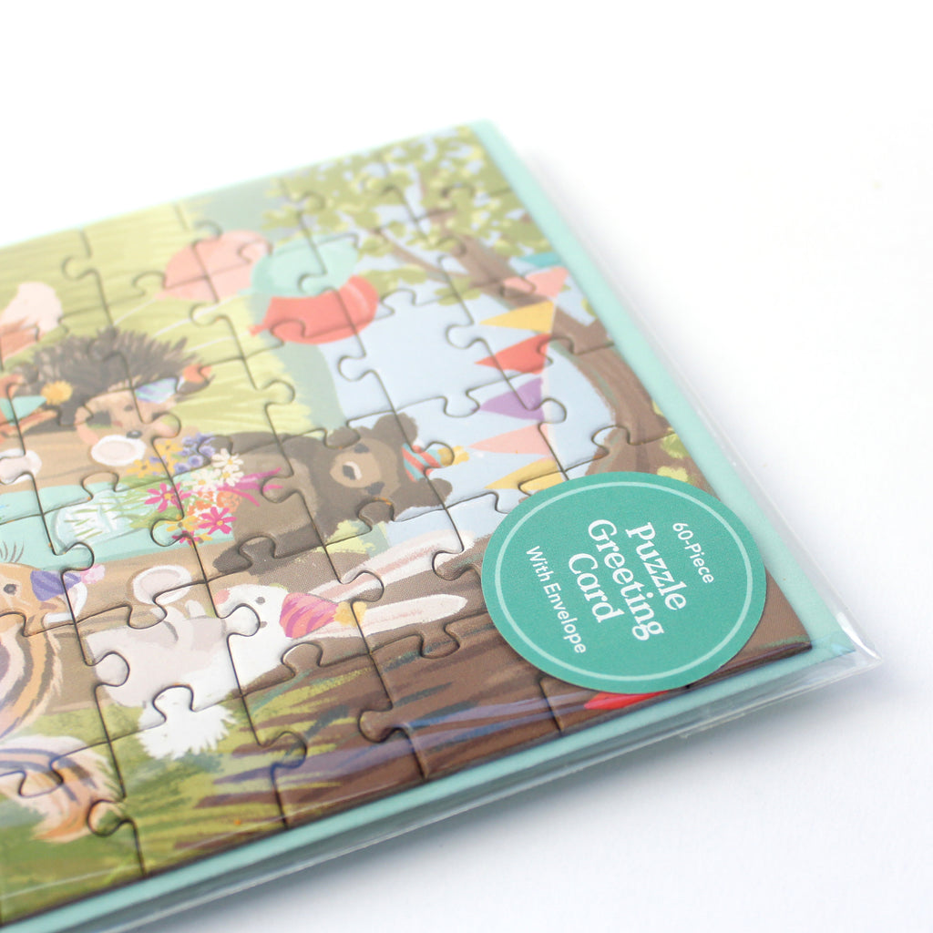Puzzle Card - Woodland Party