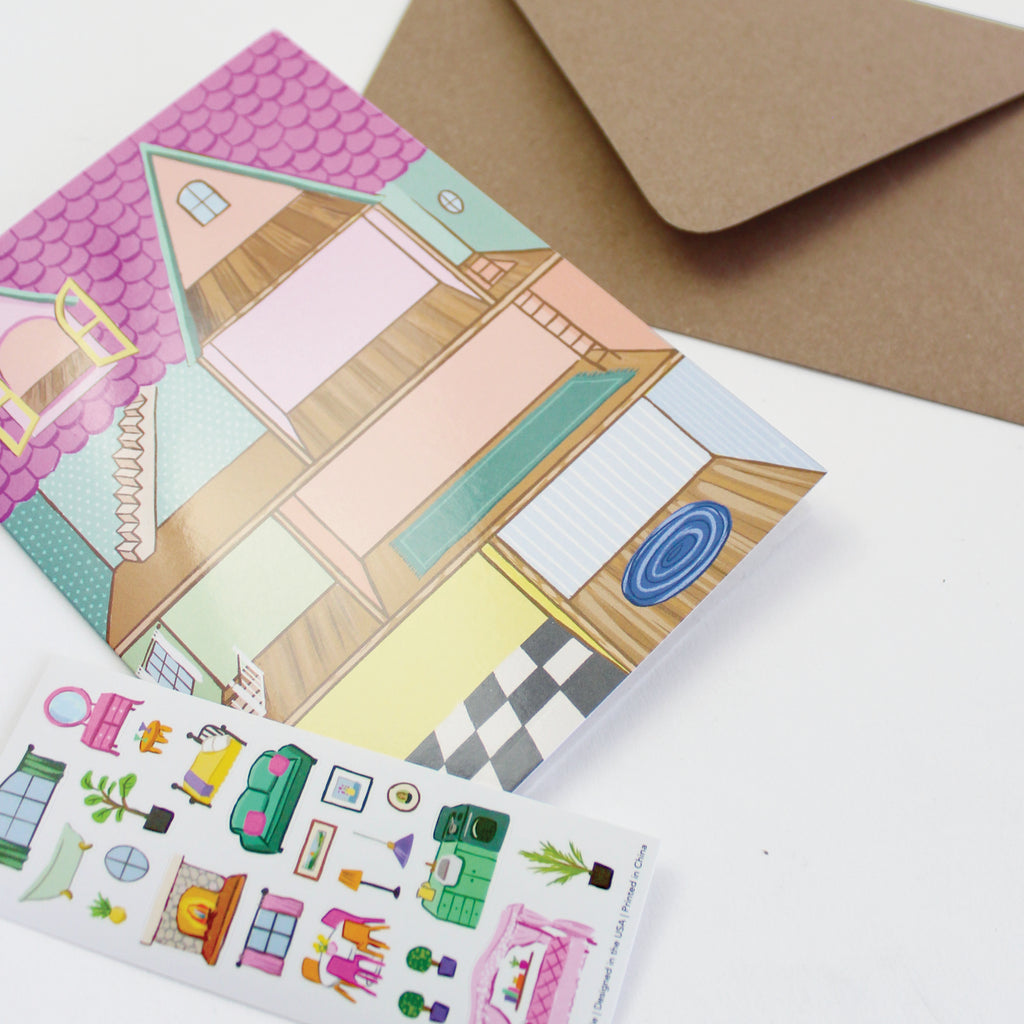 Sticker Scene Card - Dollhouse