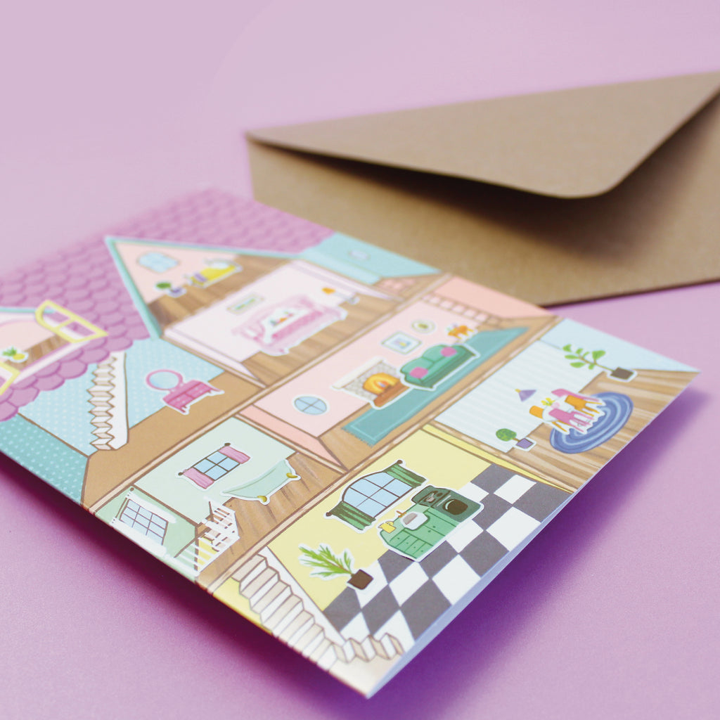 Sticker Scene Card - Dollhouse