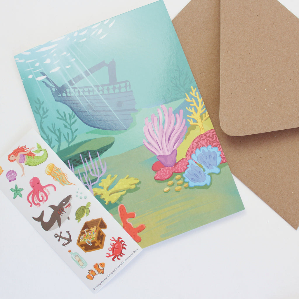 Sticker Scene Card - Under the Sea