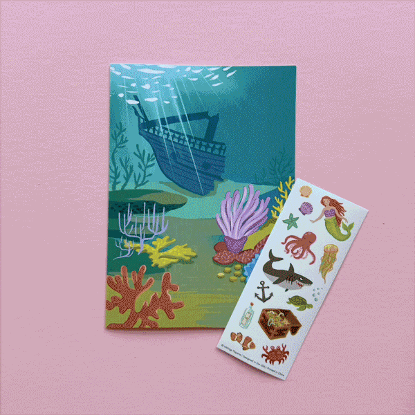 Sticker Scene Card - Under the Sea