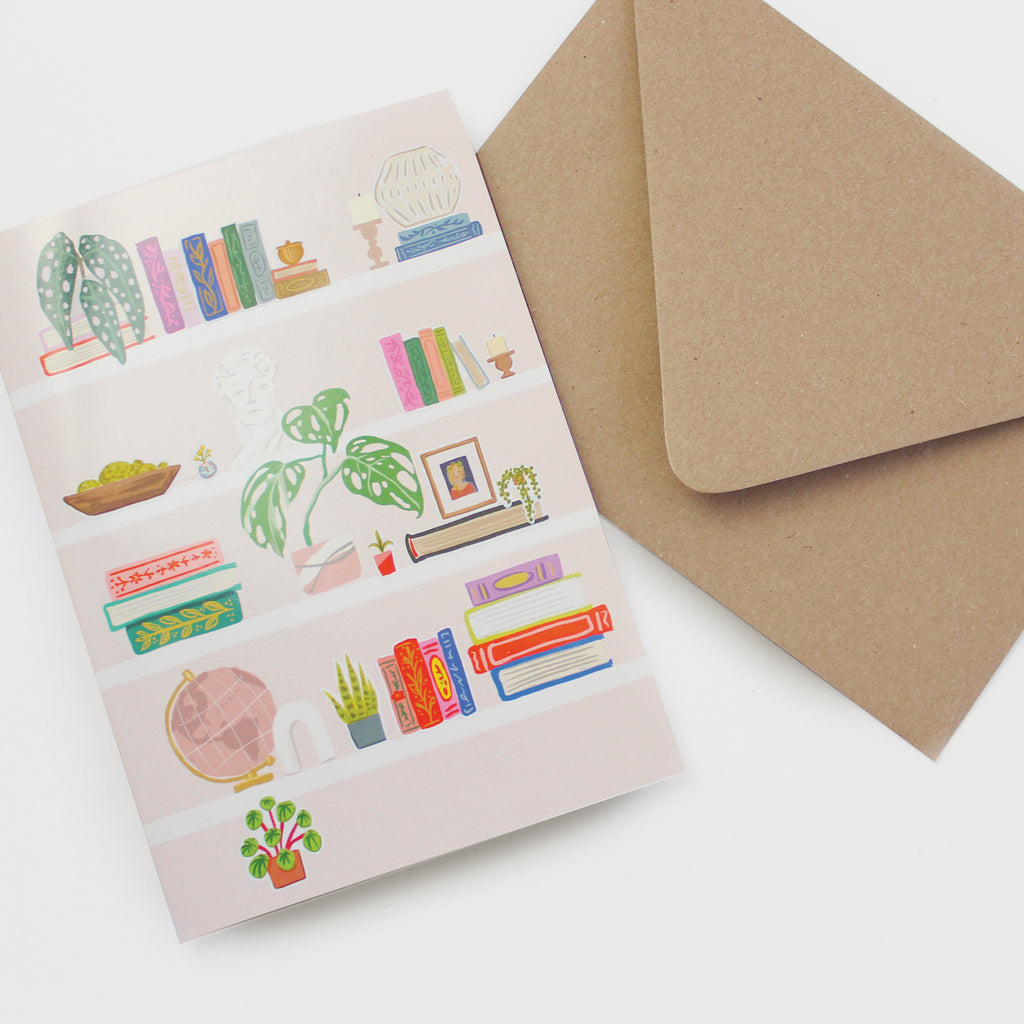 Sticker Scene Card - Bookshelf