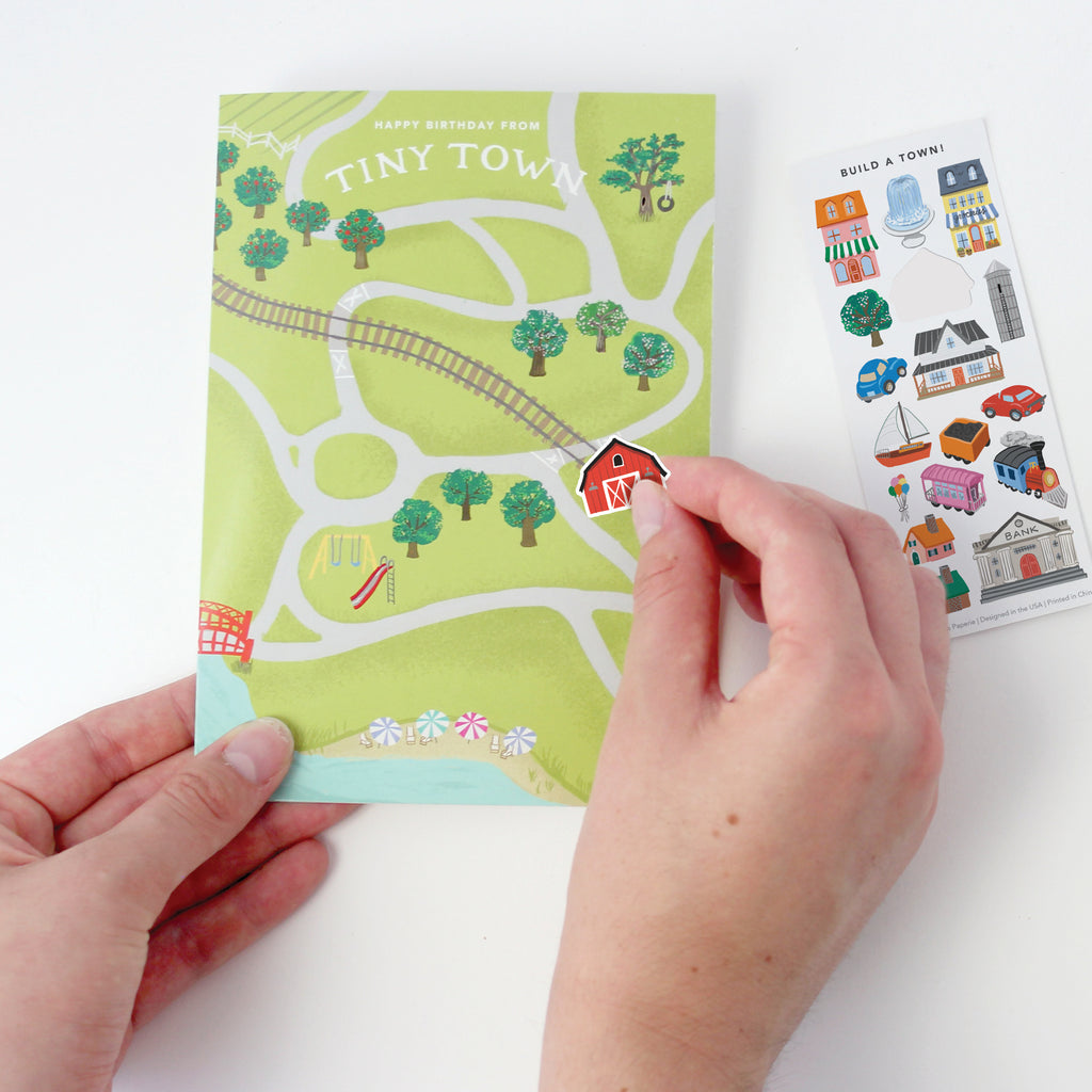 Sticker Scene Card - Tiny Town
