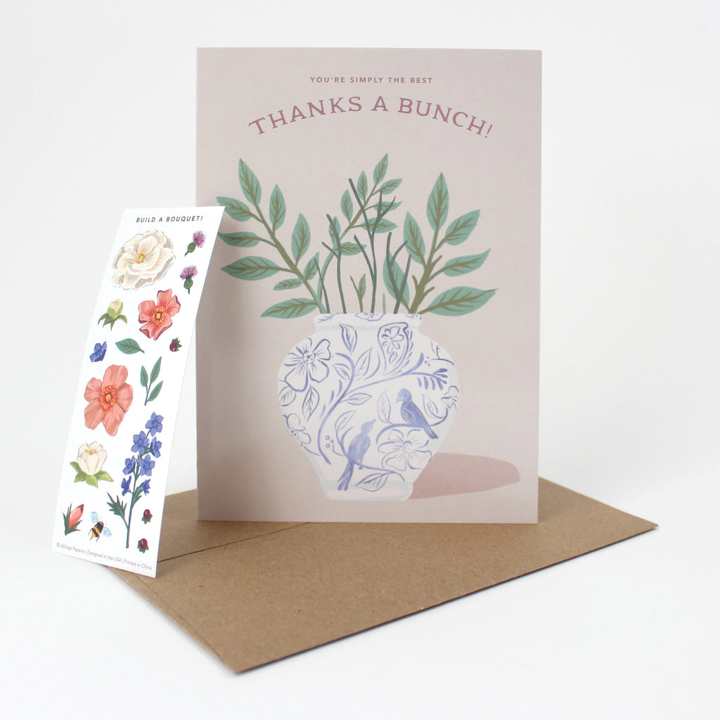 Sticker Scene Card - Thank You Bouquet
