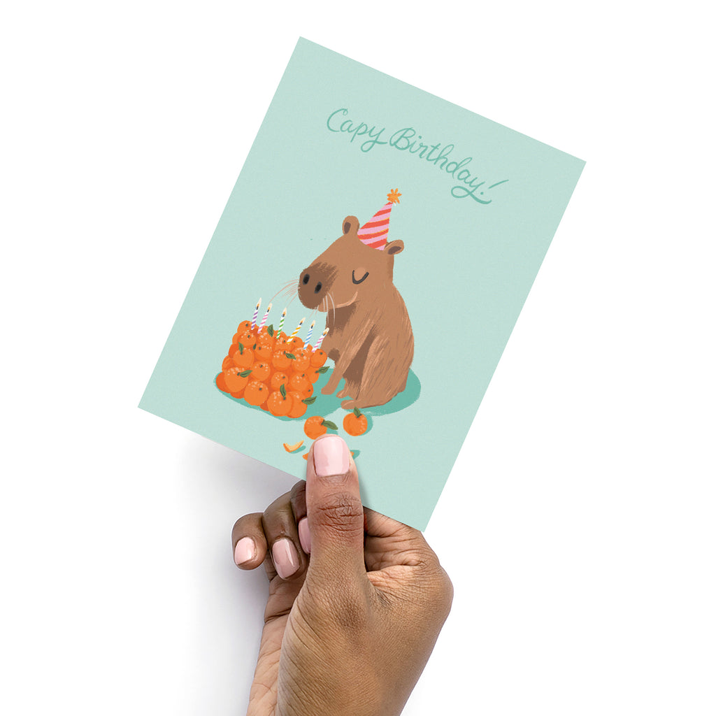Capybara Birthday Card