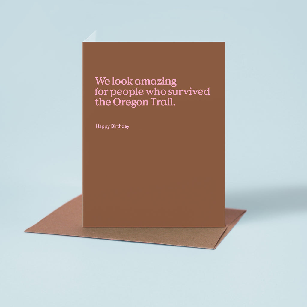 Oregon Trail Funny Birthday Card