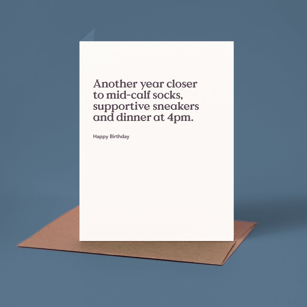 Mid-Calf Socks Funny Birthday Card