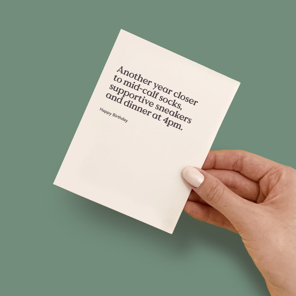 Mid-Calf Socks Funny Birthday Card
