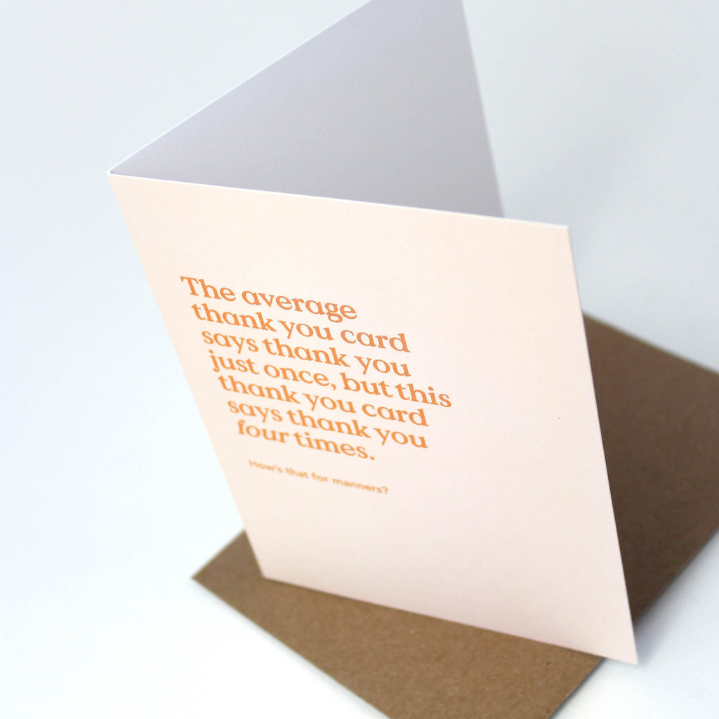 Average Thank You Card