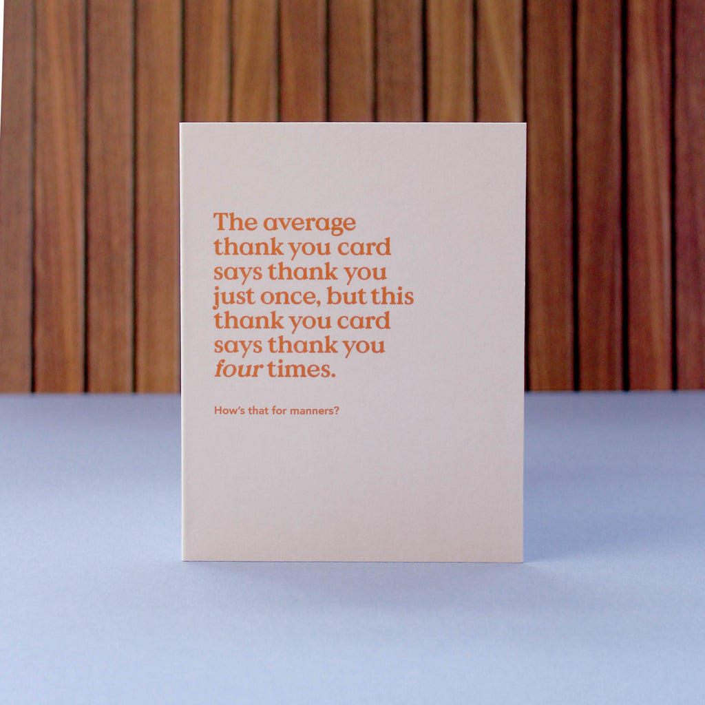 Average Thank You Card