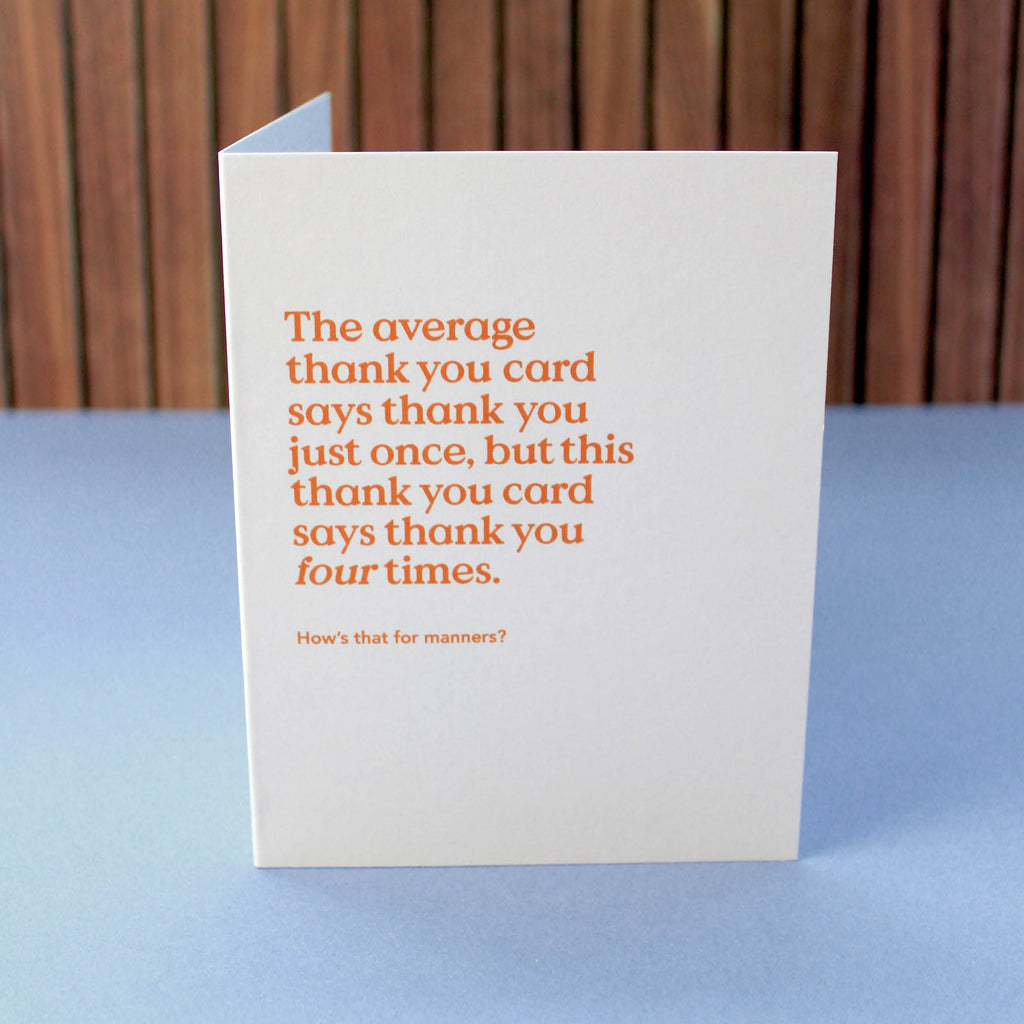 Average Thank You Card