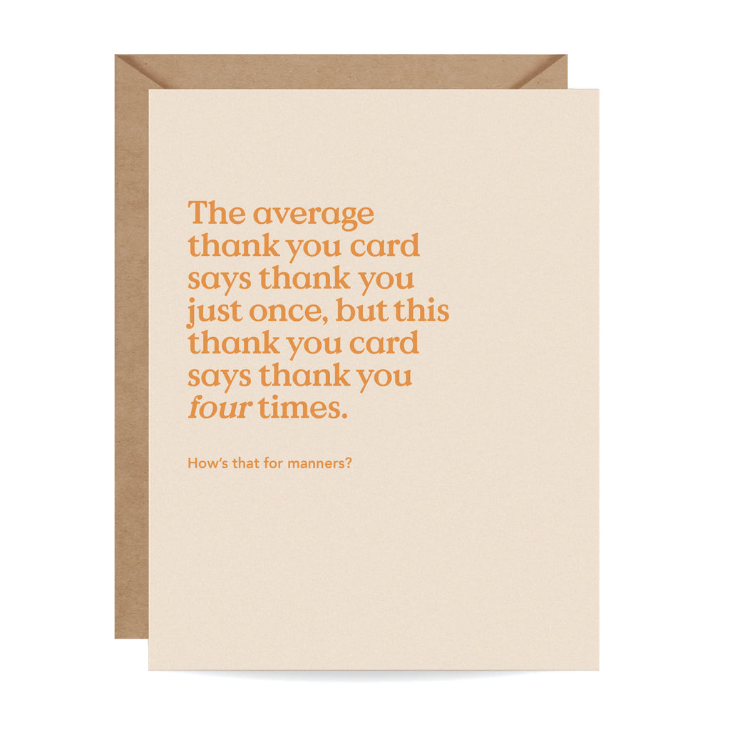 Average Thank You Card