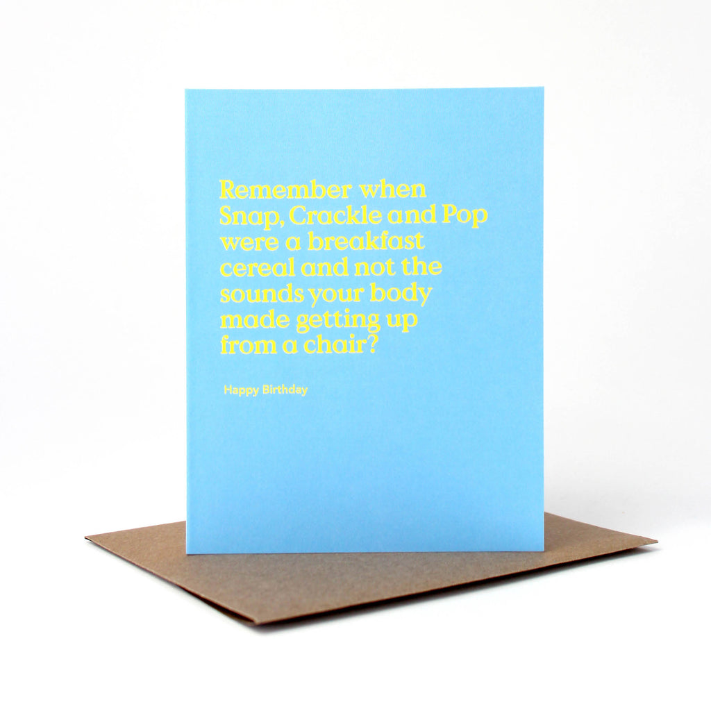 Snap Crackle Pop Birthday Card