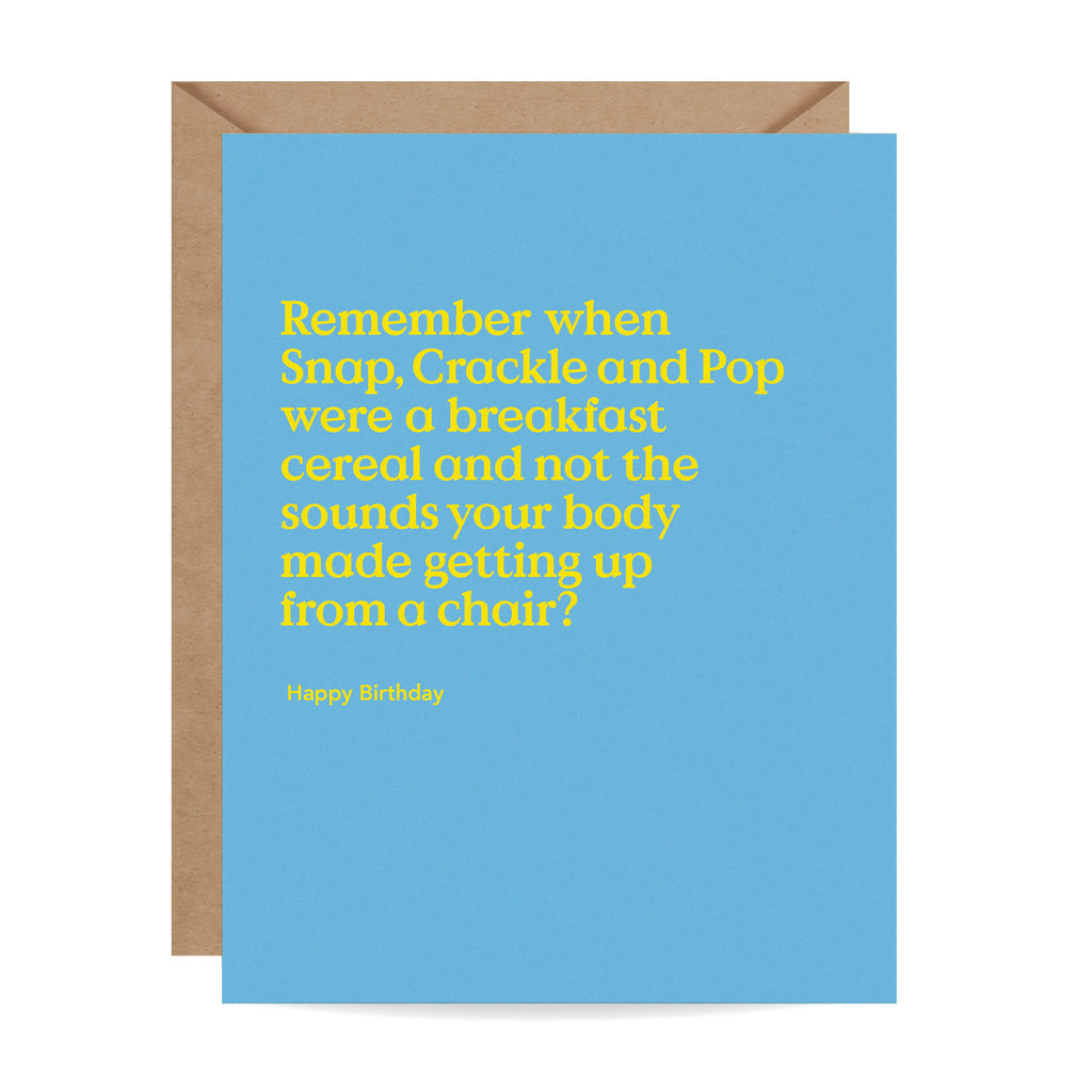 Snap Crackle Pop Birthday Card