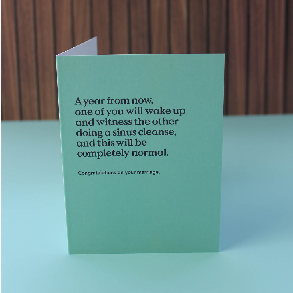 Sinus Cleanse Wedding Card