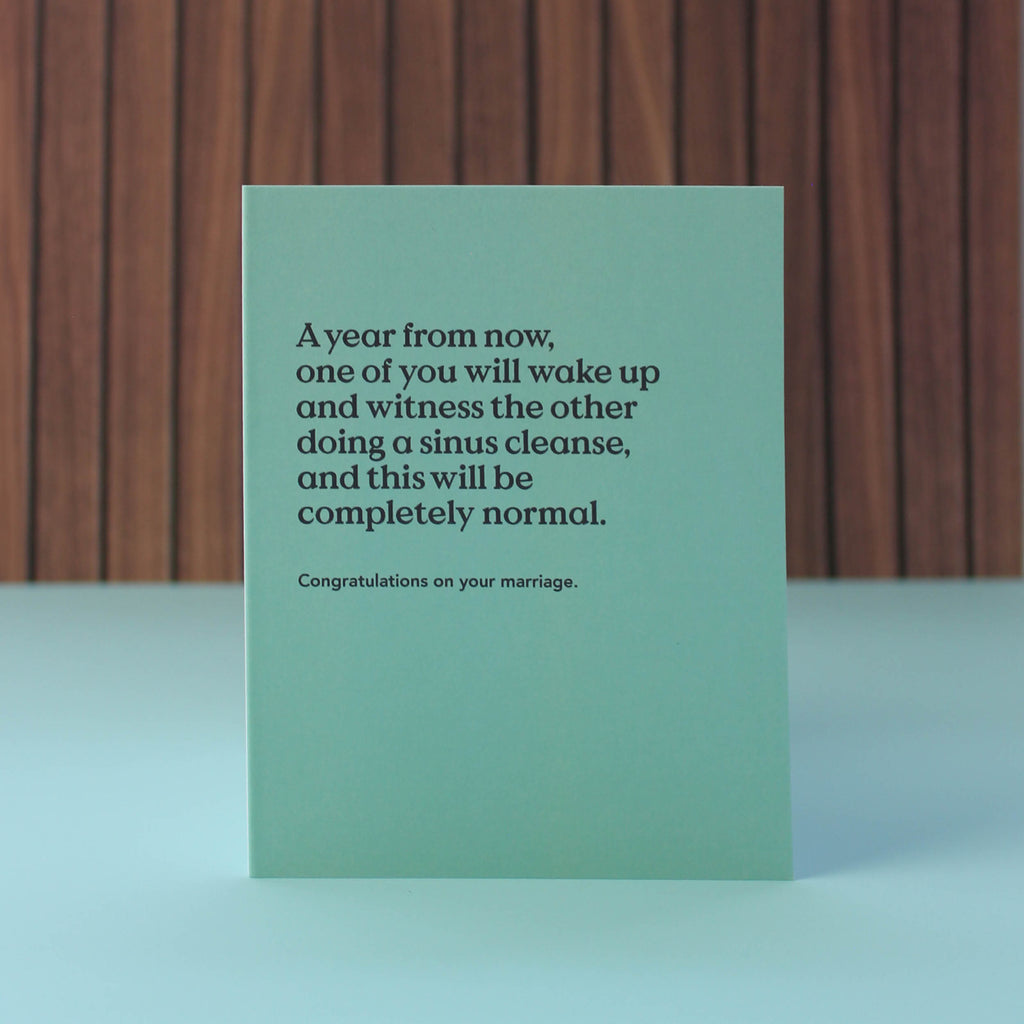 Sinus Cleanse Wedding Card