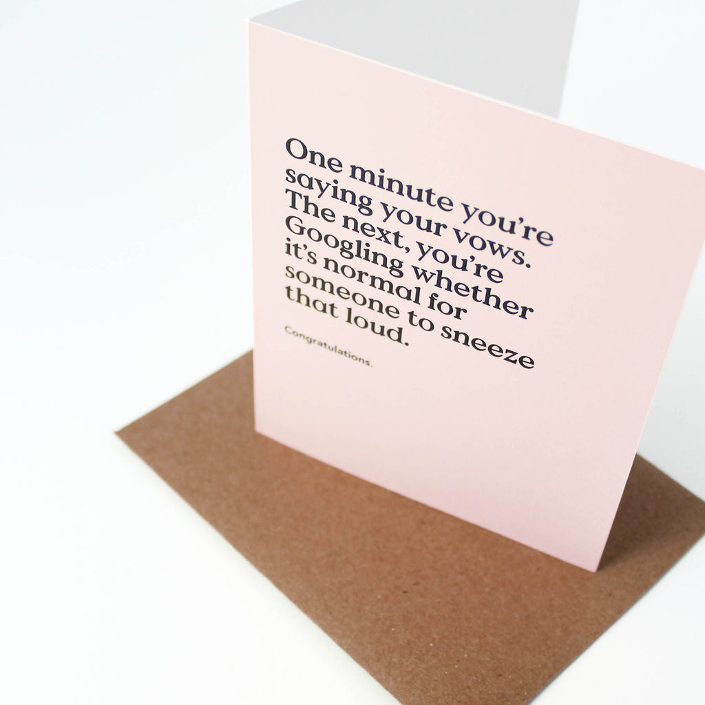 Sneeze That Loud Wedding Card
