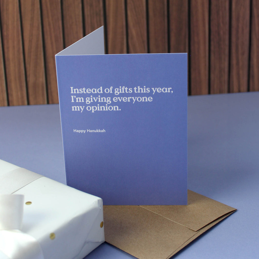 Instead of Gifts Hanukkah