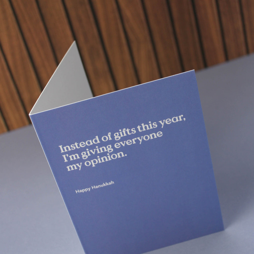 Instead of Gifts Hanukkah