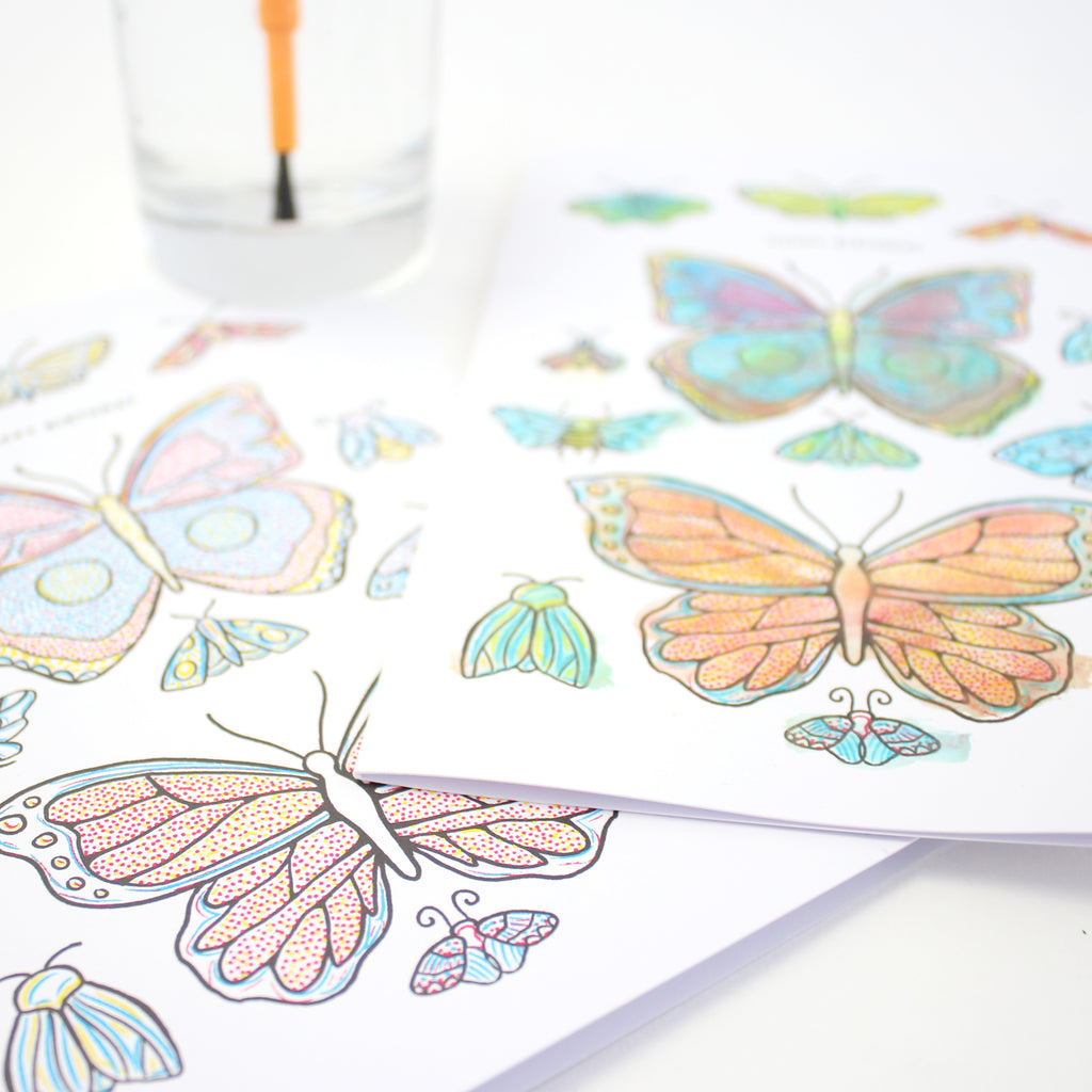 Paint With Water Card - Butterfly Birthday