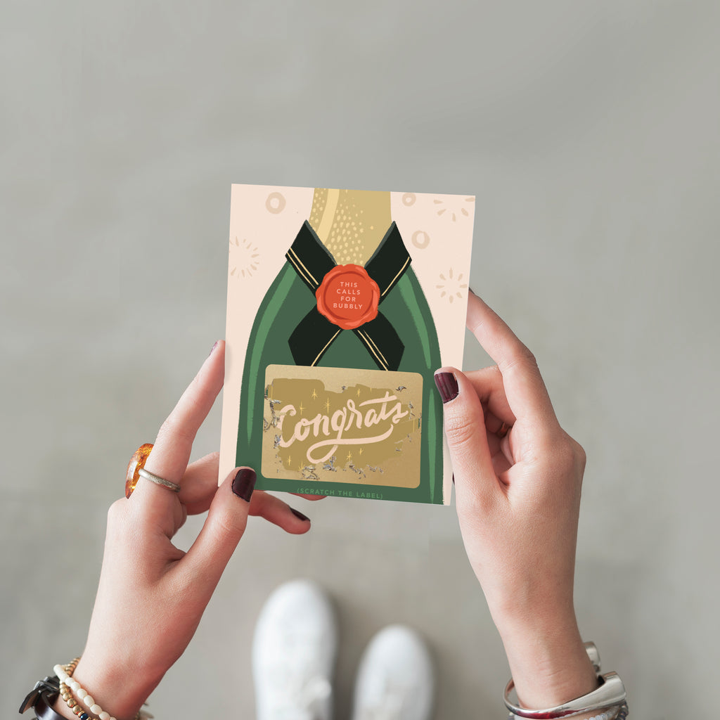 Scratch-off Card - Bubbly Champagne Congrats