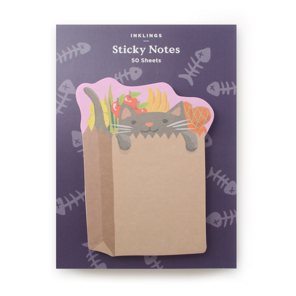 Sticky Notes - Grocery Kitten
