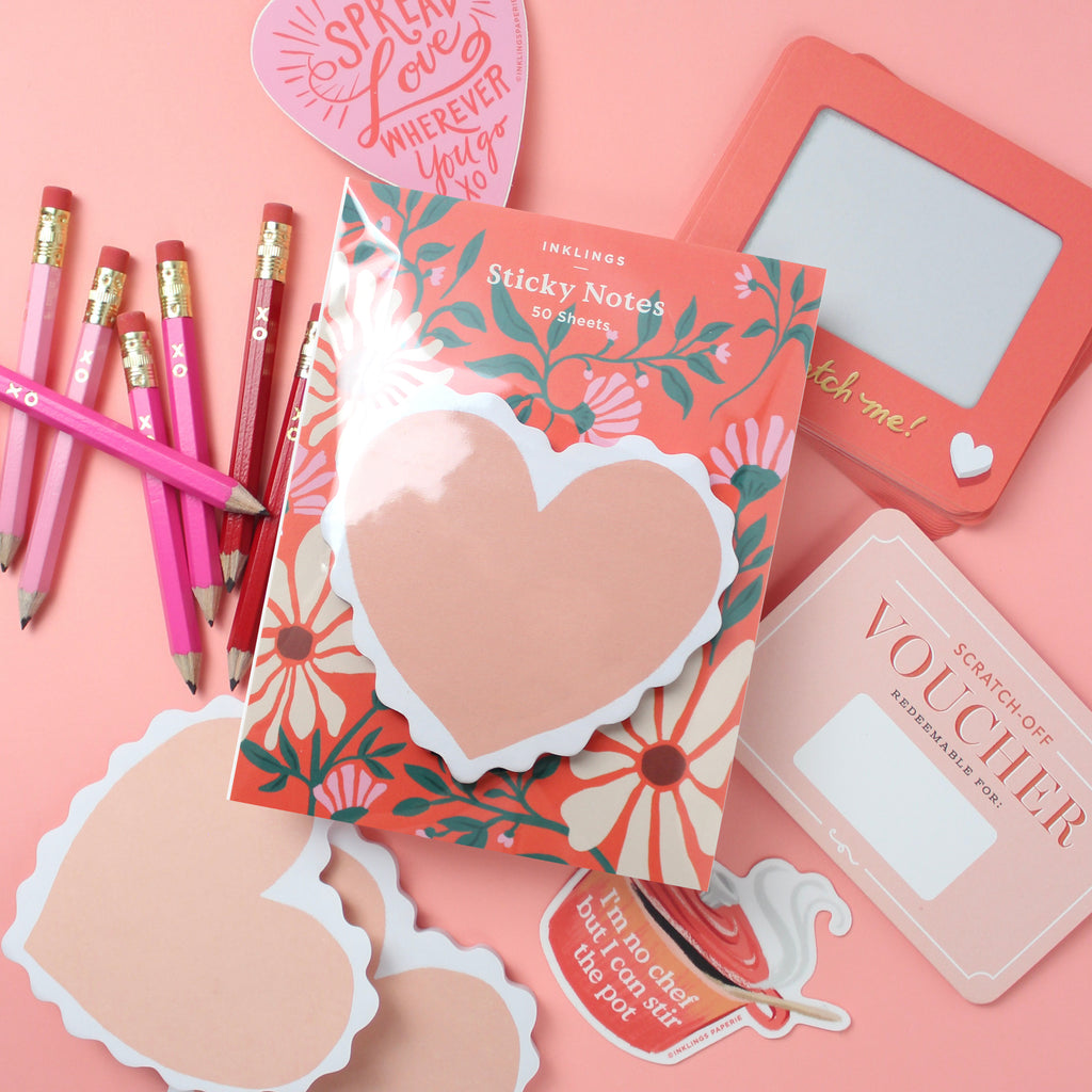 Sticky Notes - Scalloped Heart