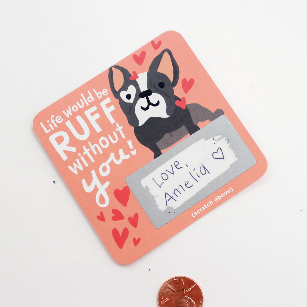Scratch-off Valentine Cards - Animal Puns