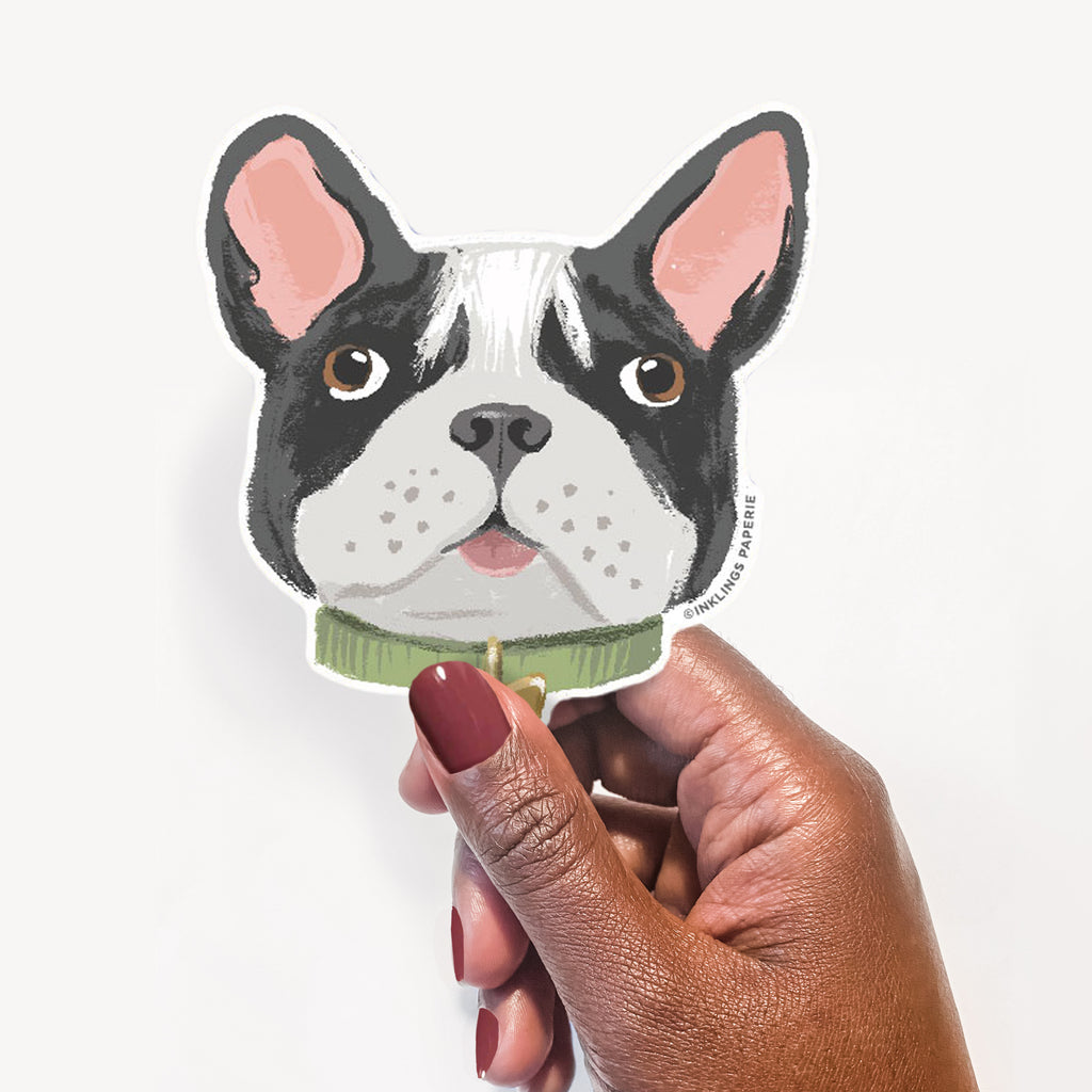 Vinyl Sticker - French Bulldog Face