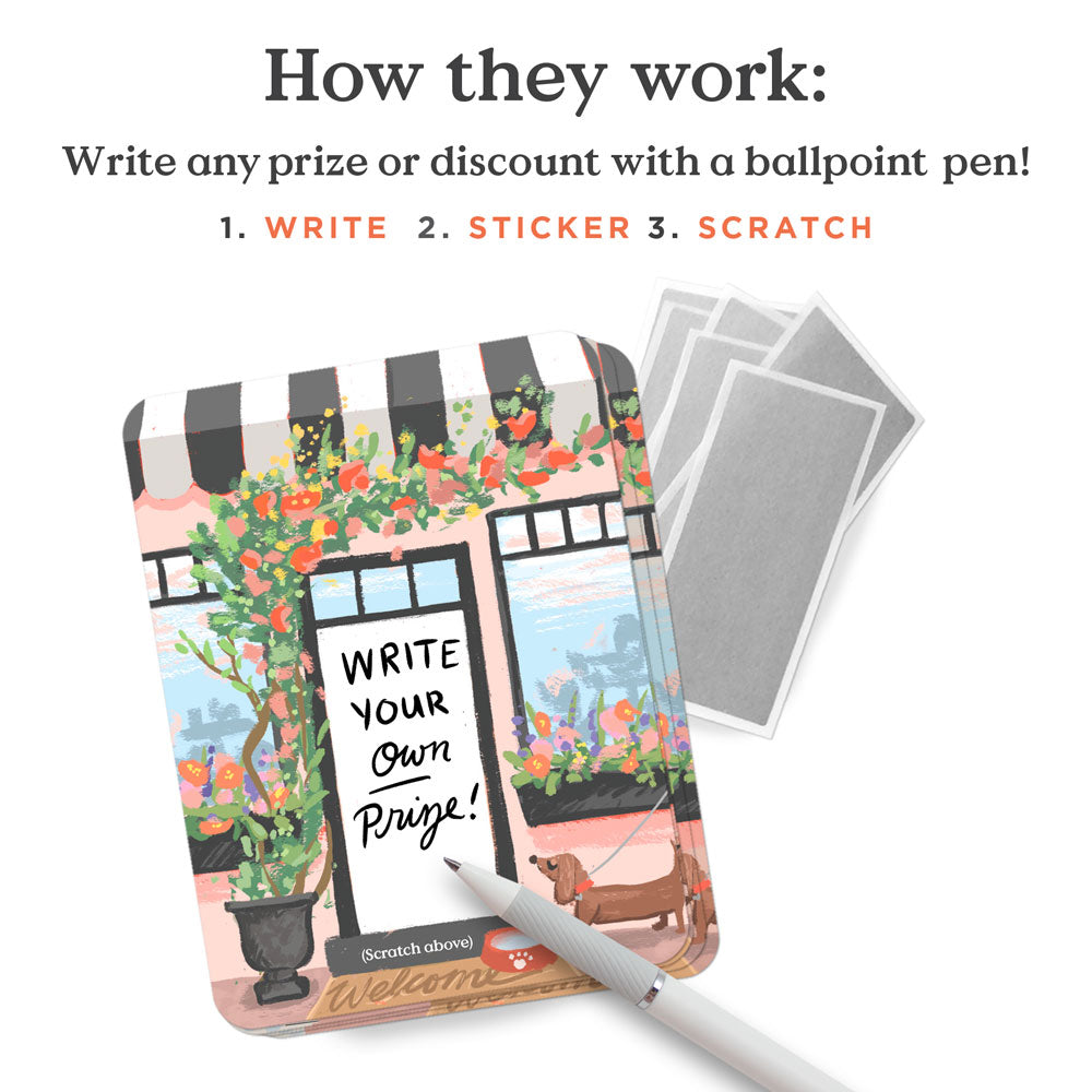 100 Customer Scratch Cards - Spring Shop