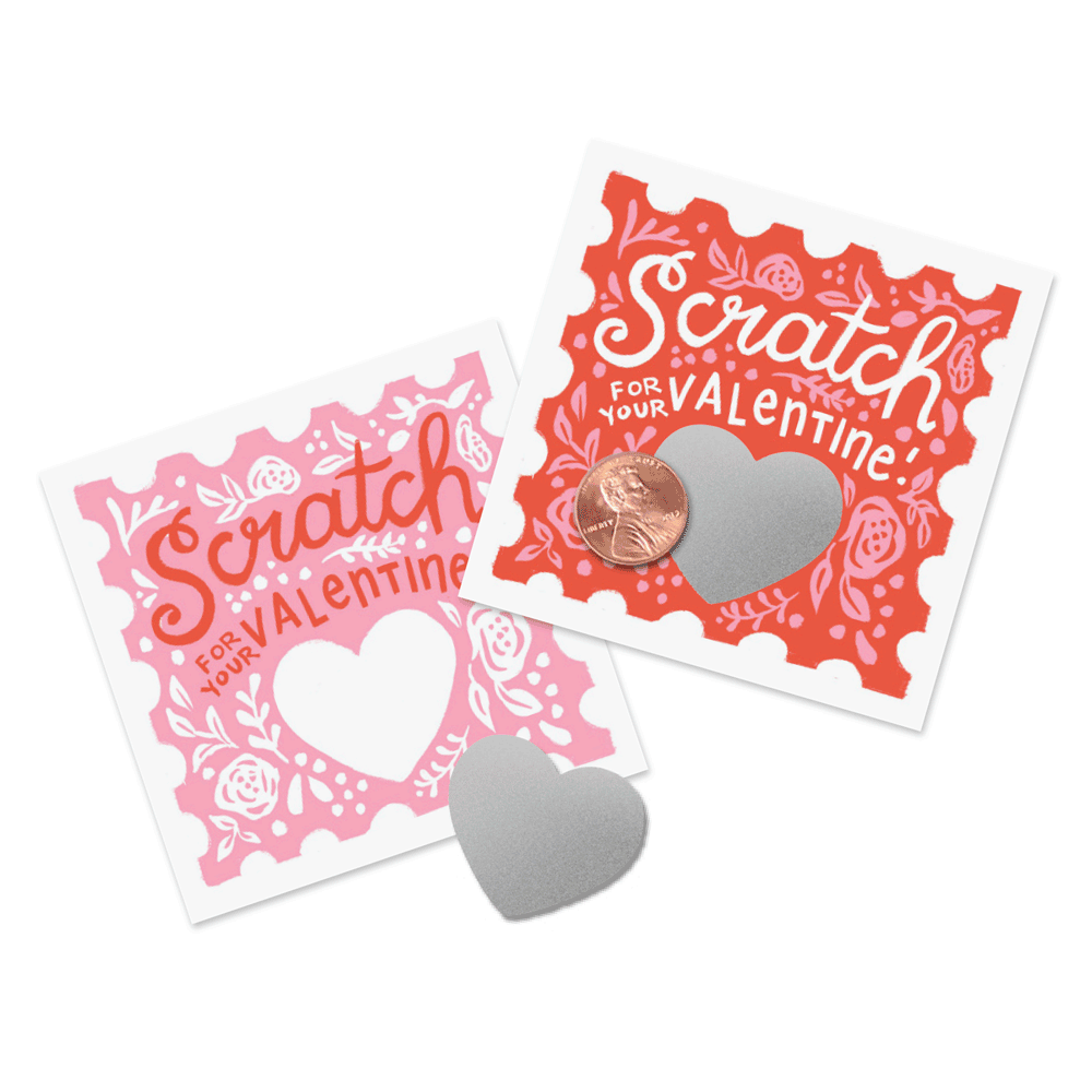 Scratch-off Floral Valentines - Inklings Paperie
