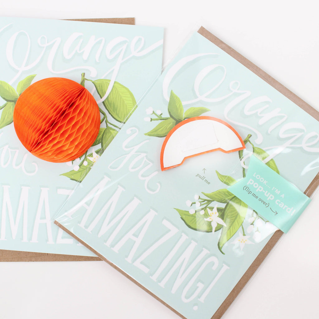 Orange Pop-up Card - Inklings Paperie