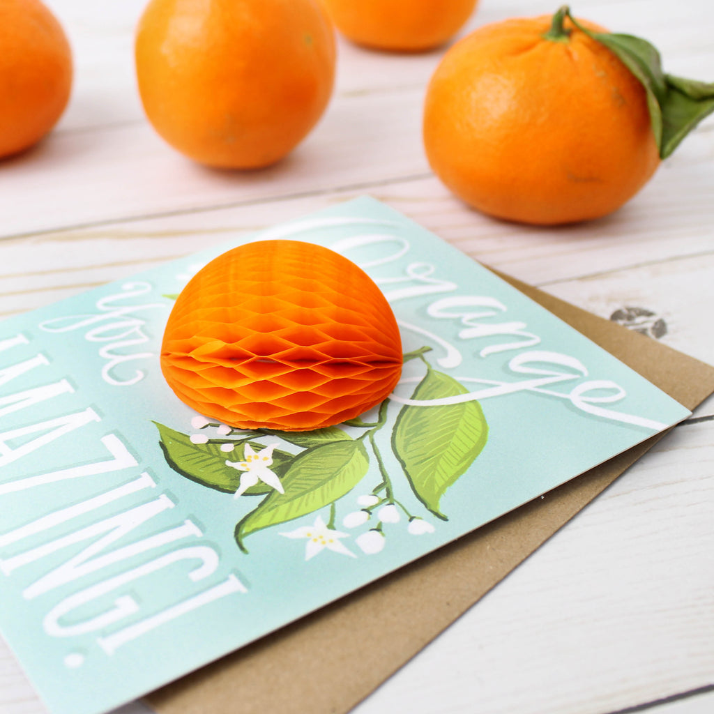 Orange Pop-up Card - Inklings Paperie