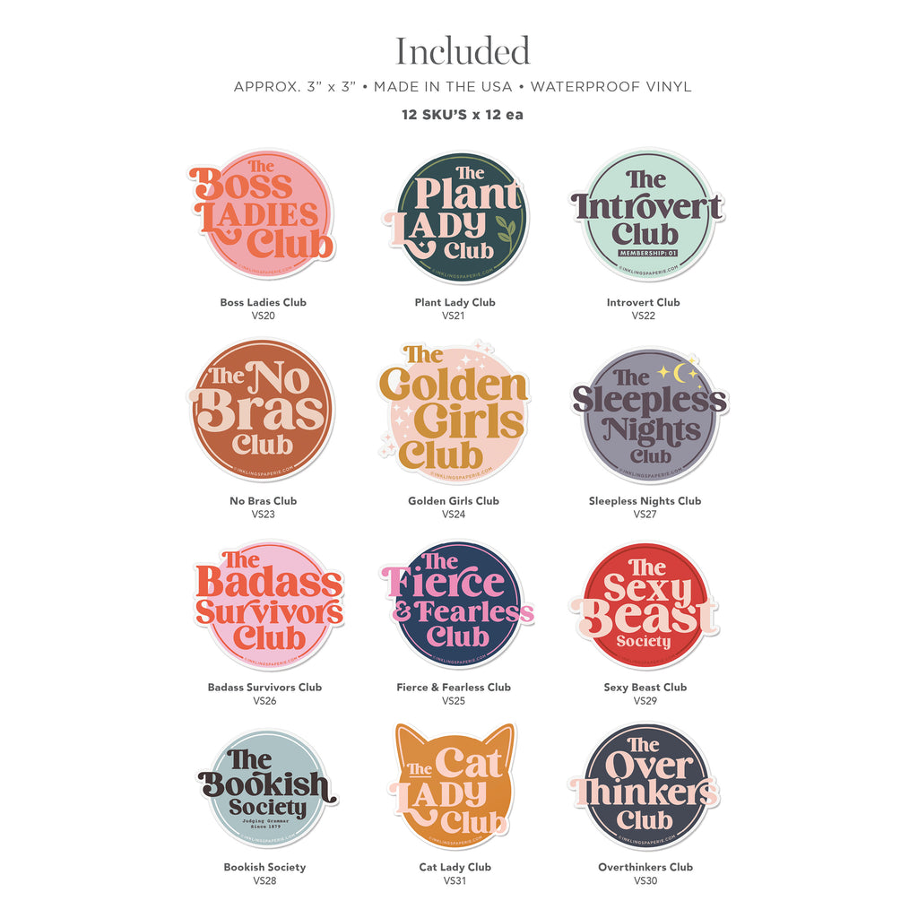 Display - Vinyl Sticker Assortment 2