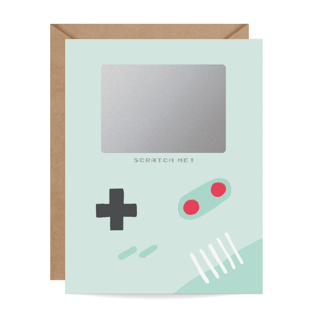 Gamer, Scratch-off Card, for him. dad, kids, birthday, video game, greeting card, Just because, Valentine's Day, birthday card, throwback, retro, 90s