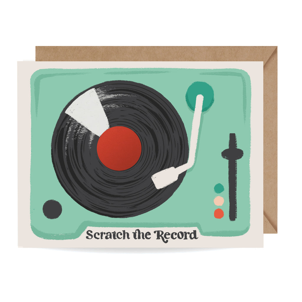 record player, birthday card, legend, pop culture, scratch-off card