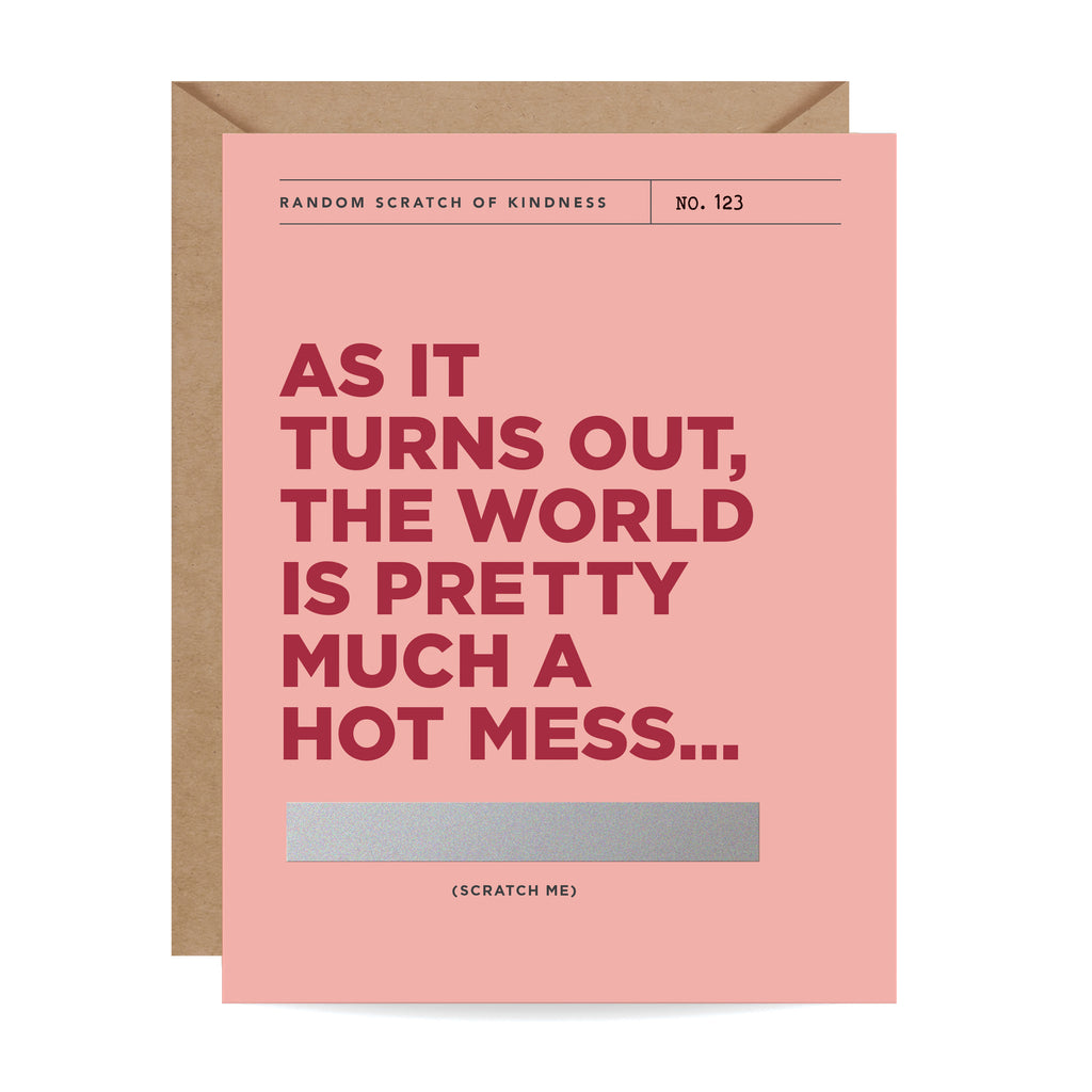 Hot Mess, Scratch-off Card, Galentine's Day, Friend, Encouragement, Friendship Card, Birthday, Love, Valentine's Day