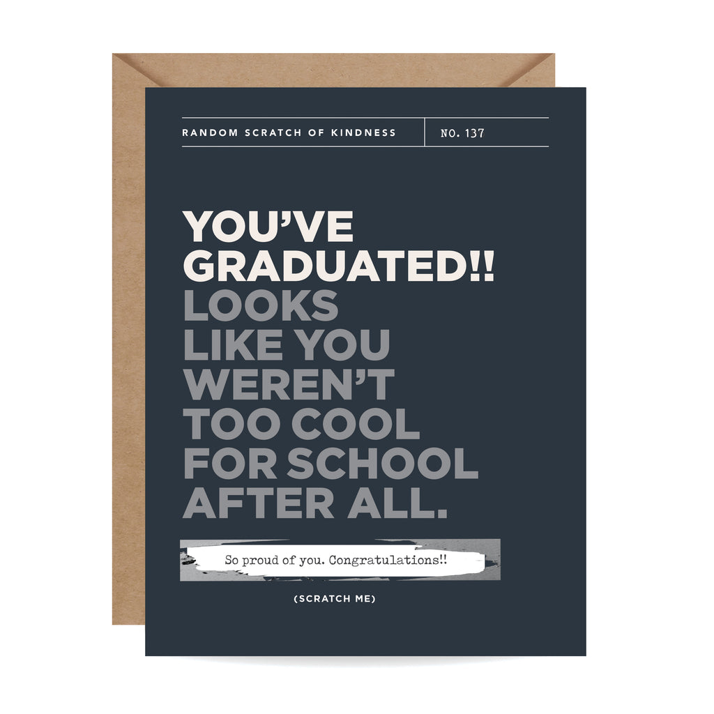 Scratch-off Card - Too Cool for School Graduation
