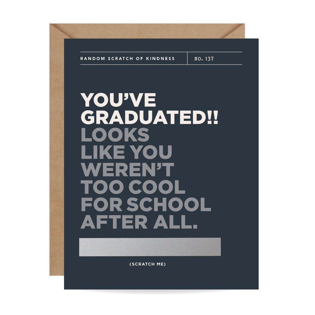 Scratch-off Card - Too Cool for School Graduation