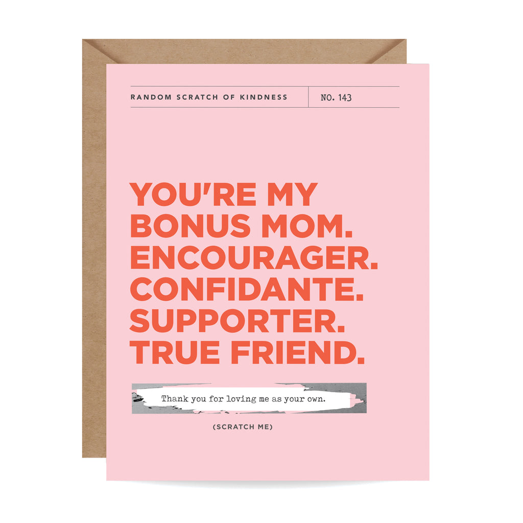 Thank you, Mother's Day, Mom, Bonus Mom, Friendship, Scratch off, Role Model, Mentor
