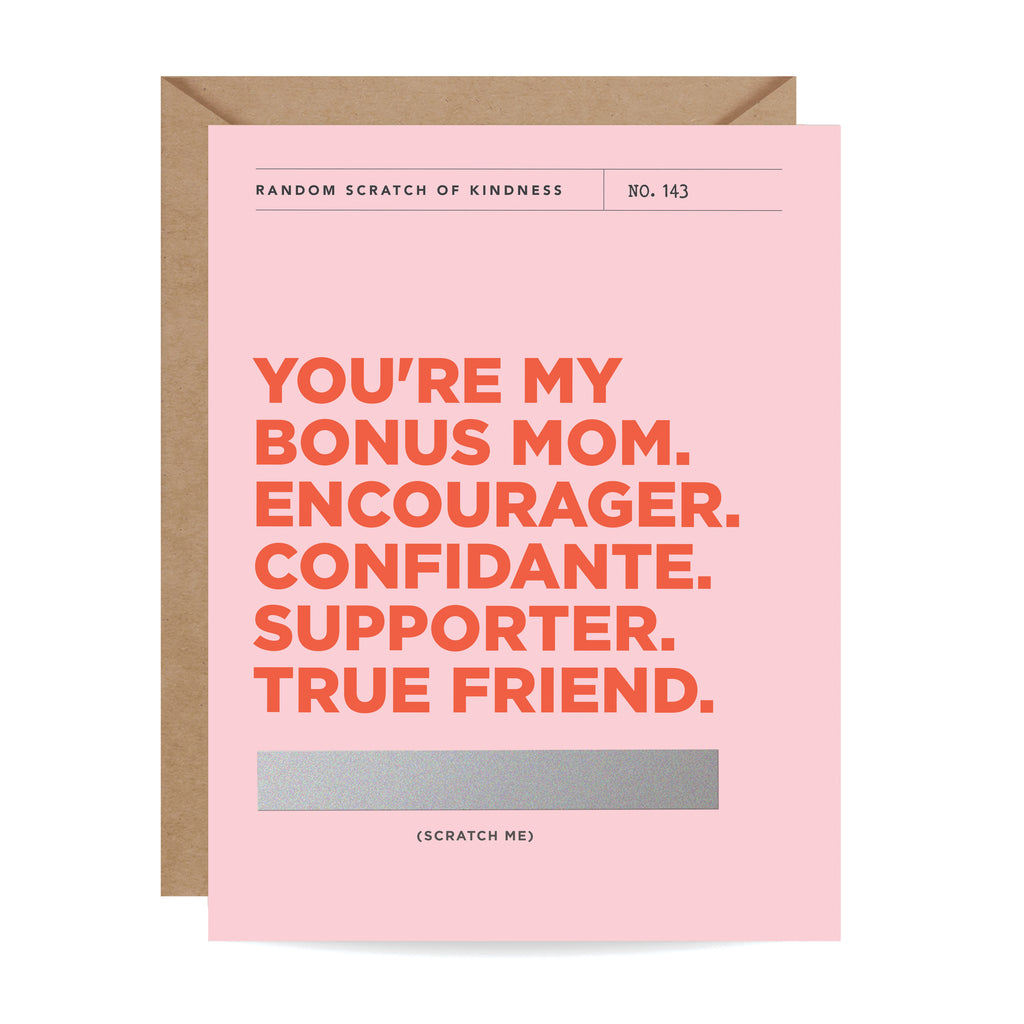 Thank you, Mother's Day, Mom, Bonus Mom, Friendship, Scratch off, Role Model, Mentor