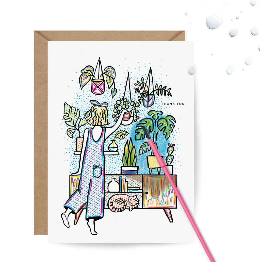 Paint With Water Card - Plant Wall