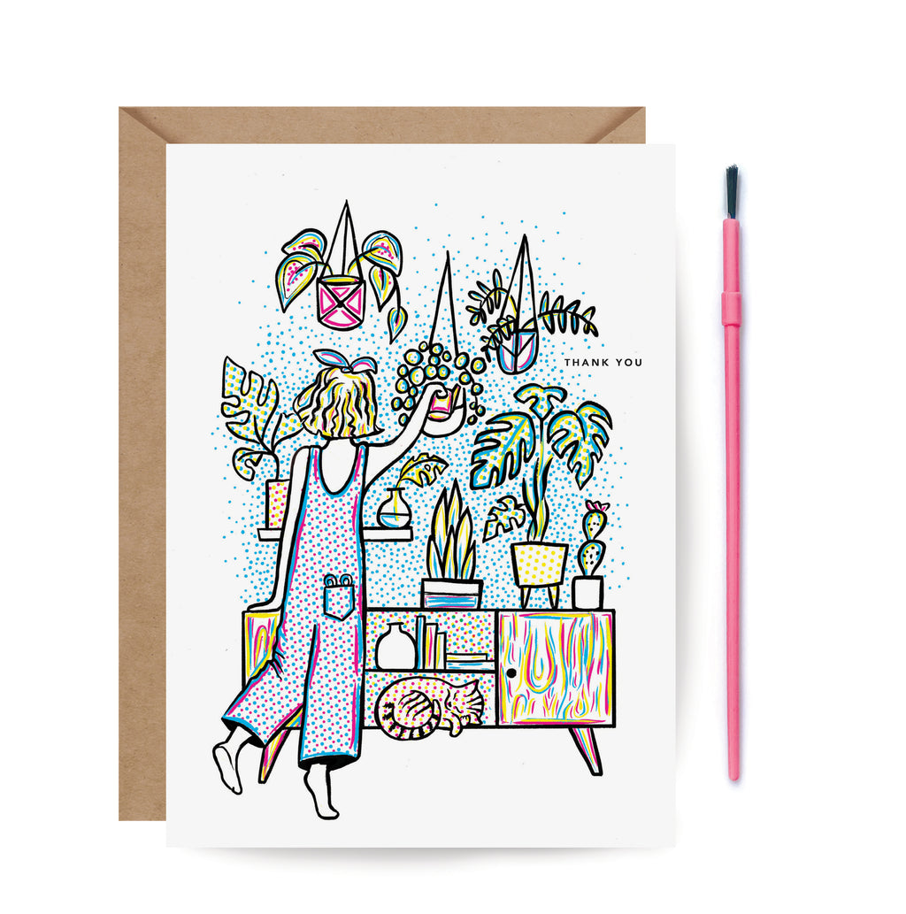 Paint With Water Card - Plant Wall