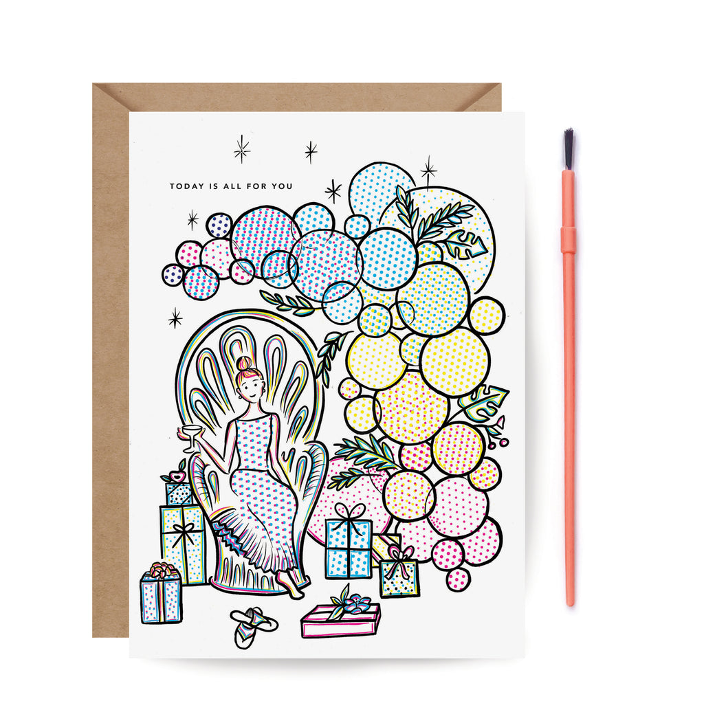 Paint With Water, Kids, Happy Birthday, Greeting Card, Flower, Boho, Birthday Girl, Birthday Gift,  Birthday Card, Birthday  Balloons, balloon, friendship birthday, Encouragement, Her Birthday, Pop Culture