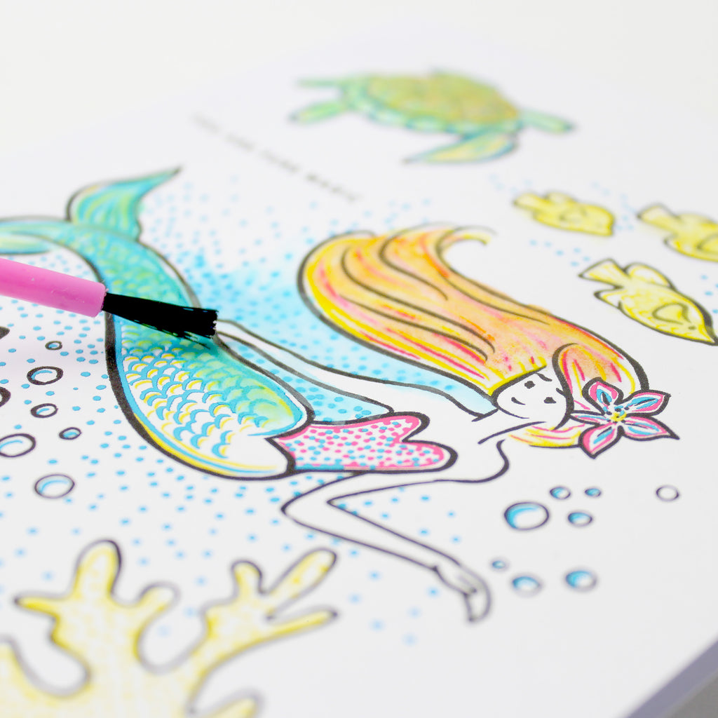 Paint With Water Card - Mermaid