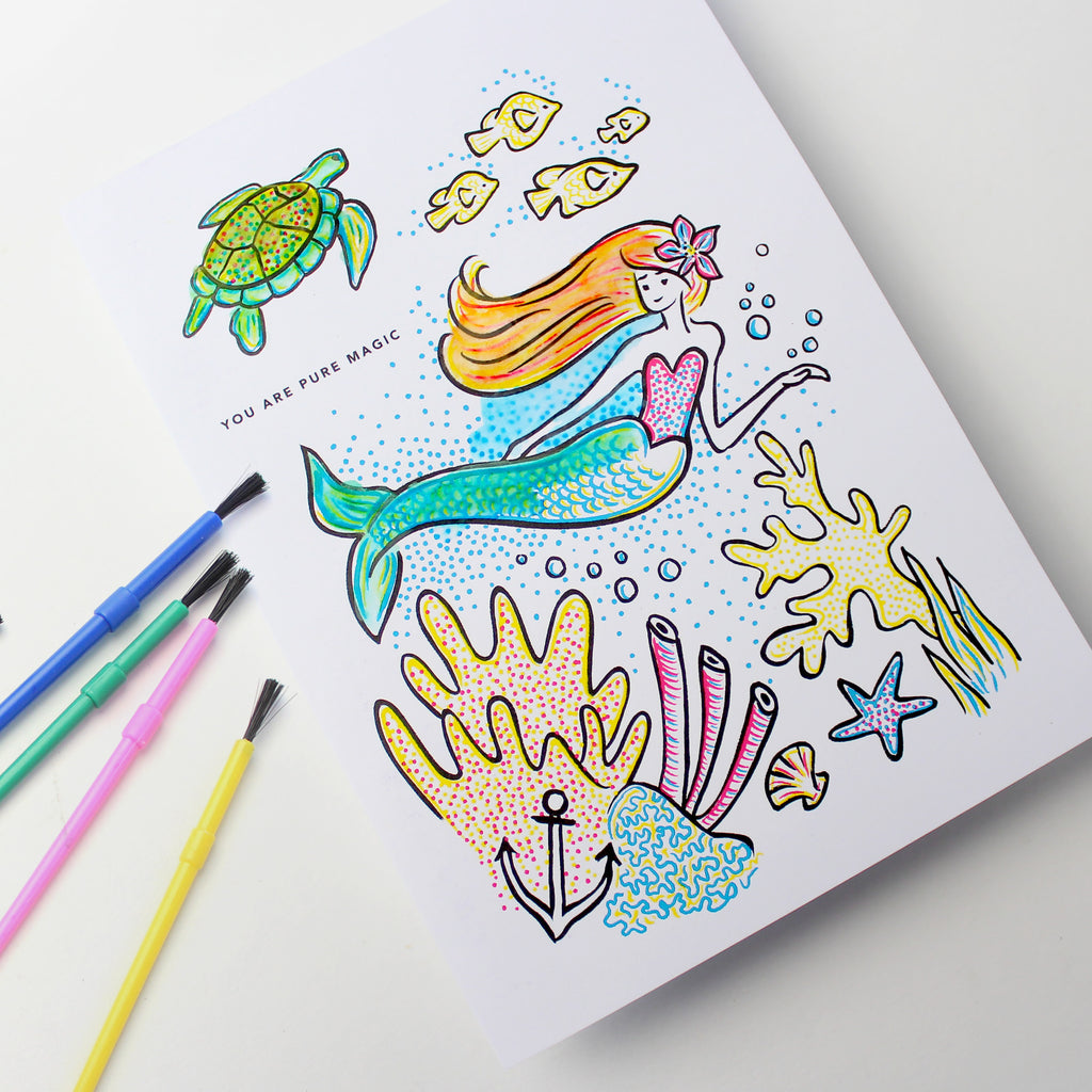 Paint With Water Card - Mermaid