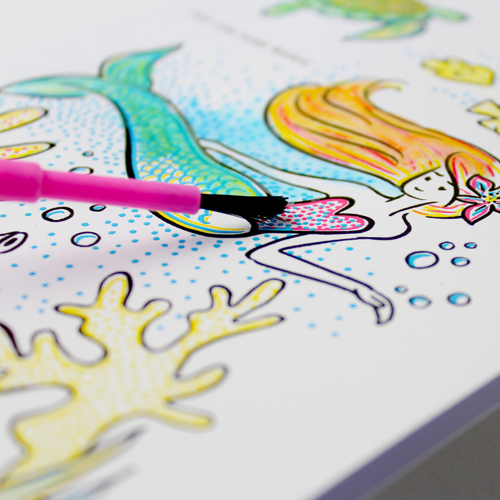 Paint With Water Card - Mermaid